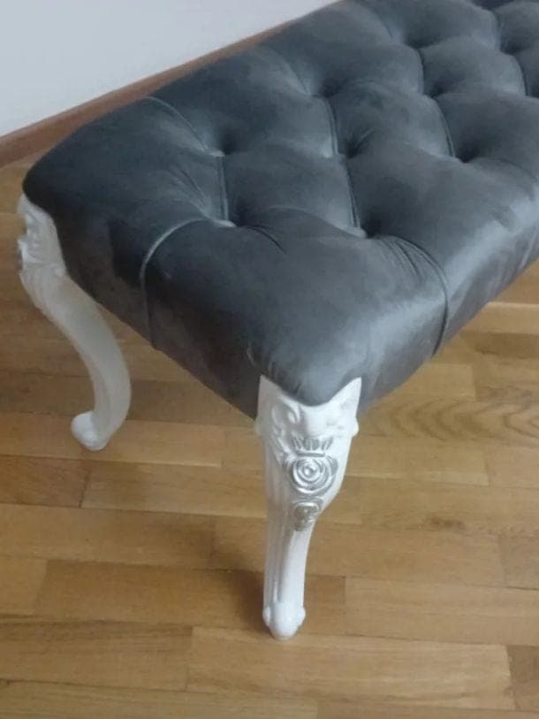 Банкетка, серый, 80×36×46 см